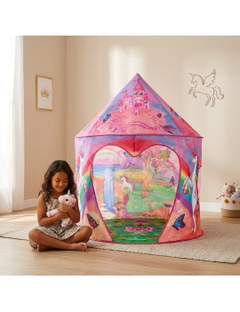 tente cabane rose château licorne unicorn rose pink kids enfant fun nuages cloud girls tahiti fenua shopping
