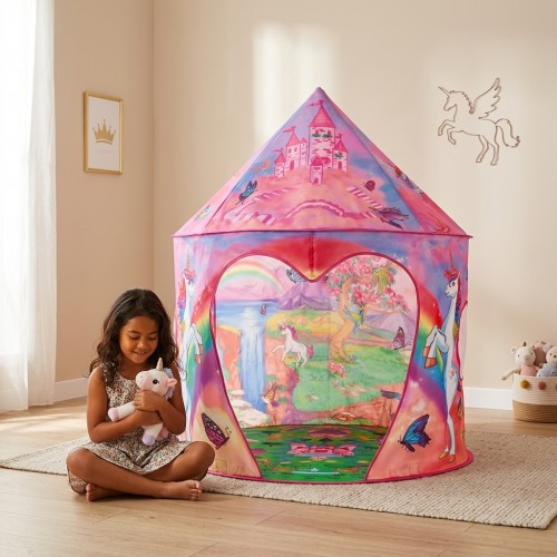 tente cabane rose château licorne unicorn rose pink kids enfant fun nuages cloud girls tahiti fenua shopping