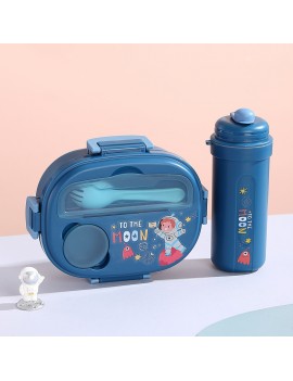 set lunch oval + gourde + couverts vaisselle kids enfant repas rangement tahiti fenua shopping