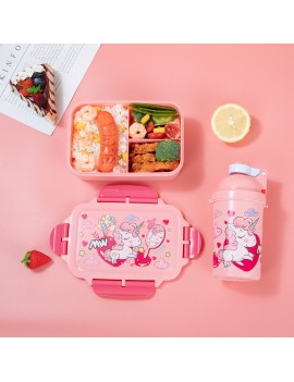 set lunch box + bouteille color block print vaisselle kids enfant repas rangement tahiti fenua shopping