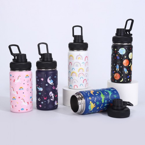 gourde isotherme kids print 350ml enfant acier inoxydable vaisselle boisson tahiti fenua shopping