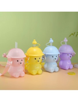 gourde ourson chapeau paille 700ml PVC enfant kids bear color boisson vaisselle tahiti Fenua shopping
