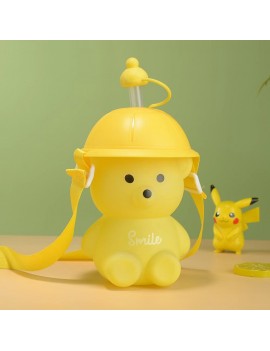gourde ourson chapeau paille 700ml PVC enfant kids bear color boisson vaisselle tahiti Fenua shopping