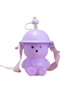 gourde ourson chapeau paille 700ml PVC enfant kids bear color boisson vaisselle tahiti Fenua shopping