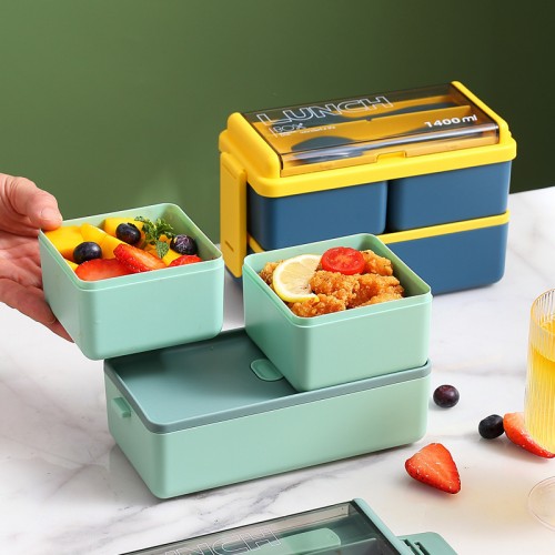 bento box 3 compartiments 19 cm repas déjeuner boite gouter vaisselle lunch tahiti Fenua shopping