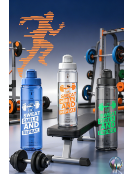 gourde sport 800ml sweat smile repeat PVC boisson vaisselle tahiti Fenua shopping