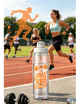 gourde sport 800ml sweat smile repeat PVC boisson vaisselle tahiti Fenua shopping