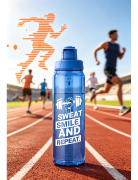 gourde sport 800ml sweat smile repeat PVC boisson vaisselle tahiti Fenua shopping