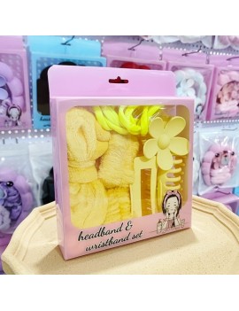 set bandeau + poignee eponge + 5 accessoires cheveux box bien être routine beauté tahiti Fenua shopping