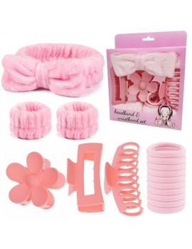 set bandeau + poignee eponge + 5 accessoires cheveux box bien être routine beauté tahiti Fenua shopping