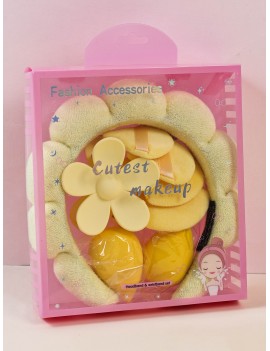 set serre tete make up 7 pieces flower box beaute bien etre routine tahiti Fenua shopping