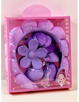 set serre tete make up 7 pieces flower box beaute bien etre routine tahiti Fenua shopping