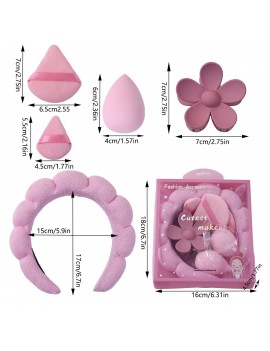 set serre tete make up 7 pieces flower box beaute bien etre routine tahiti Fenua shopping