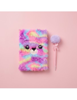 coffret notebook ourson rainbow fluffy kids enfant papeterie cadeau tahiti fenua shopping