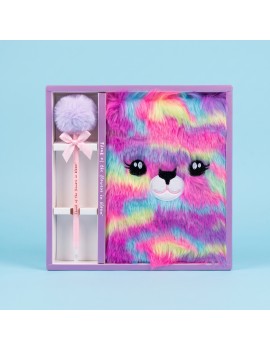 coffret notebook ourson rainbow fluffy kids enfant papeterie cadeau tahiti fenua shopping