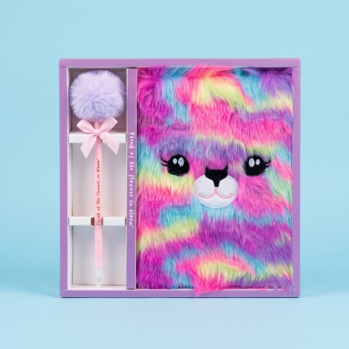 coffret notebook ourson rainbow fluffy kids enfant papeterie cadeau tahiti fenua shopping