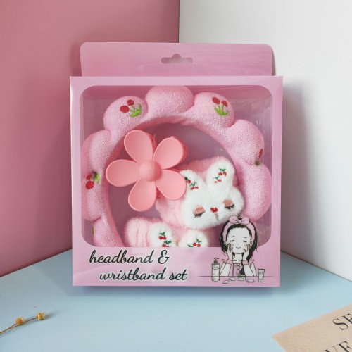 set serre tete make up 4 pieces cherry bien etre box beaute tahiti fenua shopping