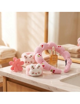 set serre tete make up 4 pieces cherry bien etre box beaute tahiti fenua shopping