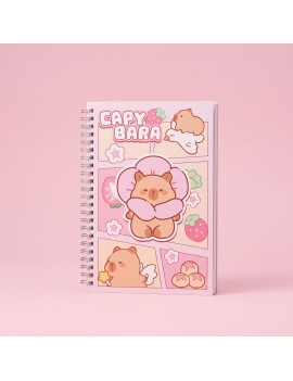 notebook spiral A5 capybara BD papeterie cute castor notes tahiti fenua shopping