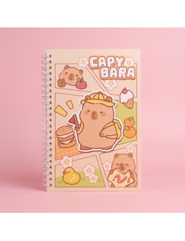 notebook spiral A5 capybara BD papeterie cute castor notes tahiti fenua shopping
