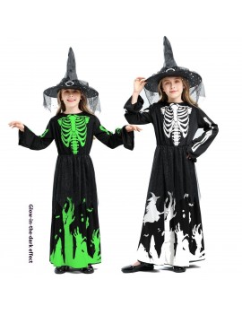 robe squelette phosphorescente déguisement costume fenua shopping kids halloween