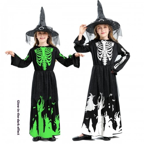 robe squelette phosphorescente déguisement costume fenua shopping kids halloween