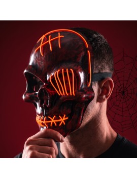 masque skull eye light halloween mask terrifiant squelette lumineux accessoire peur tahiti fenua shopping