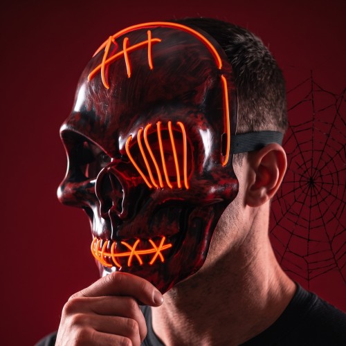 masque skull eye light halloween mask terrifiant squelette lumineux accessoire peur tahiti fenua shopping