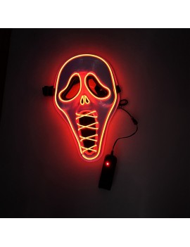 masque scream light halloween fete mask accessoire peur tueur lumineux tahiti fenua shopping