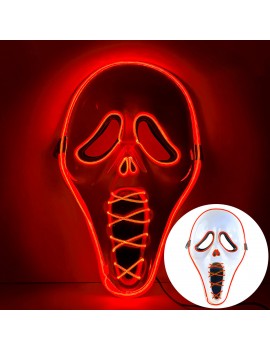 masque scream light halloween fete mask accessoire peur tueur lumineux tahiti fenua shopping