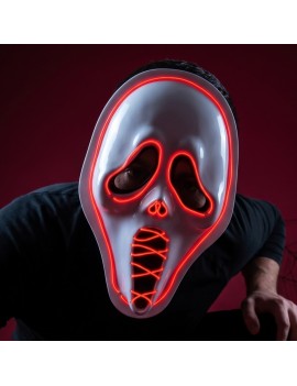 masque scream light halloween fete mask accessoire peur tueur lumineux tahiti fenua shopping