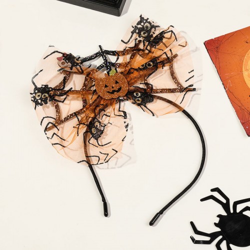 serre tete orange spider araignée headband accessoire halloween tahiti fenua shopping