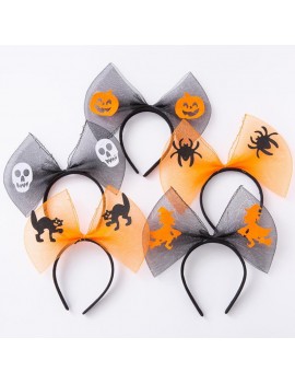serre tete nœud tulle halloween accessoire citrouille skull headband hair cheveux tahiti fenua shopping