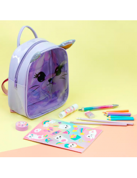 set sac papeterie stylo accessoires notebook chat licorne unicorn ecole school enfant kids fenua shopping nouvelle calédonie