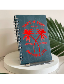 coffret notebook papeterie carnet cahier calepin stylo tropical vibes brillant shinny fenua shopping nouvelle calédonie