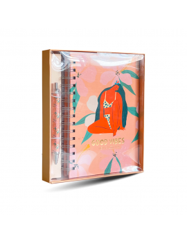 coffret notebook good vibes new caledonia noumea hibiscus carnet stylo fenua shopping nouvelle caledonie