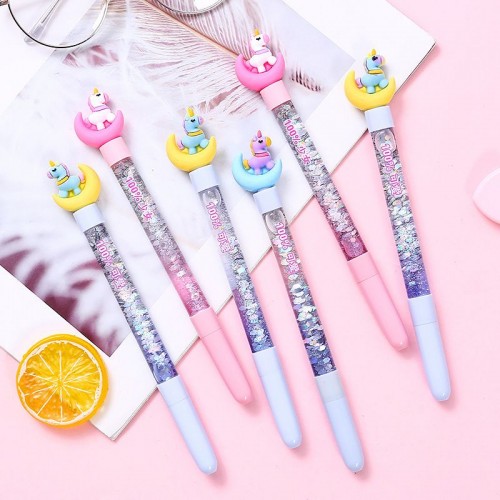 stylo licorne moon lune unicorn glitters pen papeterie fenua shopping nouvelle caledonie