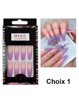 set faux ongles glitters manucure pink gold ballerina nc nouvelle calédonie fenua shopping