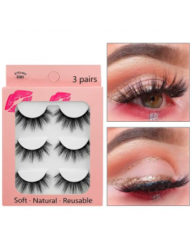 set 3 paires faux cils maquillage makeup beauté nc newcal fenua shopping