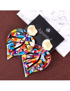 boucles d'oreilles ape color tropic leaf bijoux girly nc new cal nouvelle calédonie fenua shopping