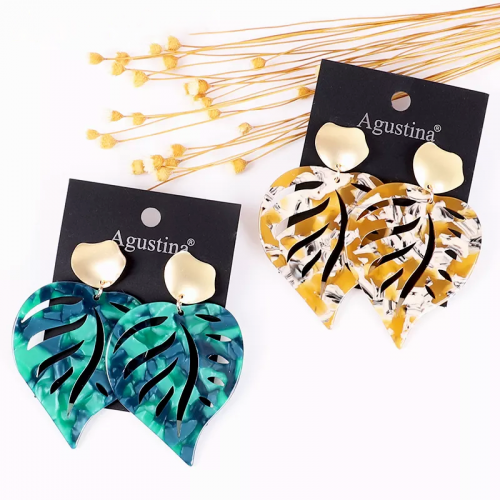 boucles d'oreilles ape color tropic leaf bijoux girly nc new cal nouvelle calédonie fenua shopping