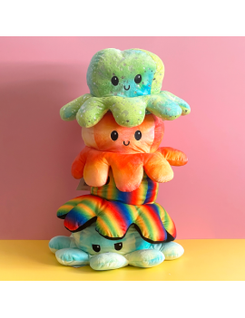 coussin peluche plush octopus pieuvre poulpe color kids fun doux nc fenua shopping