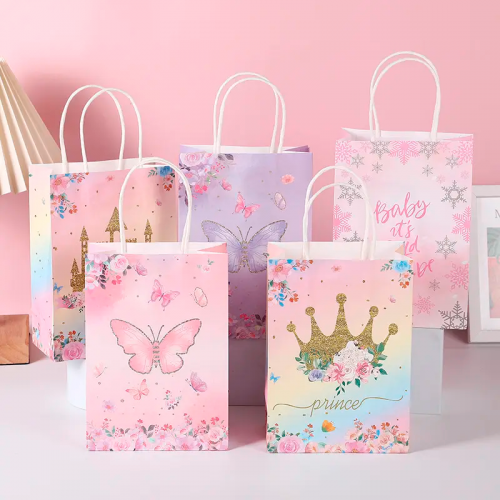 sachet cadeau magic color princesse girly kraft nc fenua shopping