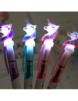stylo licorne light glow papeterie unicorn kids nc fenua shopping