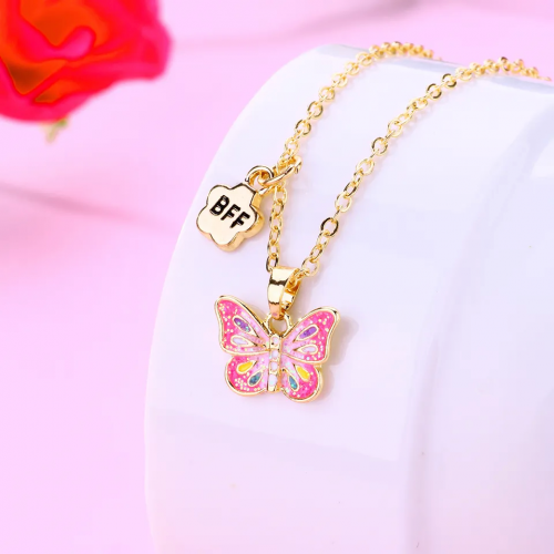 collier papillon bff best friend amitié butterfly bijoux amis amitié nc fenua shopping