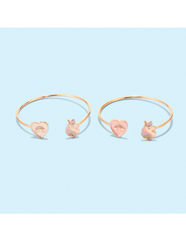 set bracelets coeur licorne arc en ciel rainbow unicorn bijoux nc fenua shopping