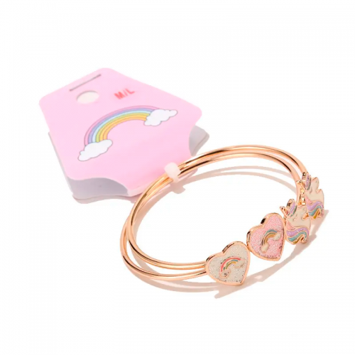 set bracelets coeur licorne arc en ciel rainbow unicorn bijoux nc fenua shopping