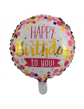 ballon happy birthday rond kids fête party joyeux anniversaire nc fenua shopping