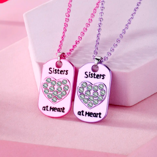 colliers sisters amitié coeur soeurs bijoux enfant nc fenua shopping