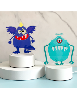 lampe led monstre monster light chevet kids enfant boys fun nc fenua shopping